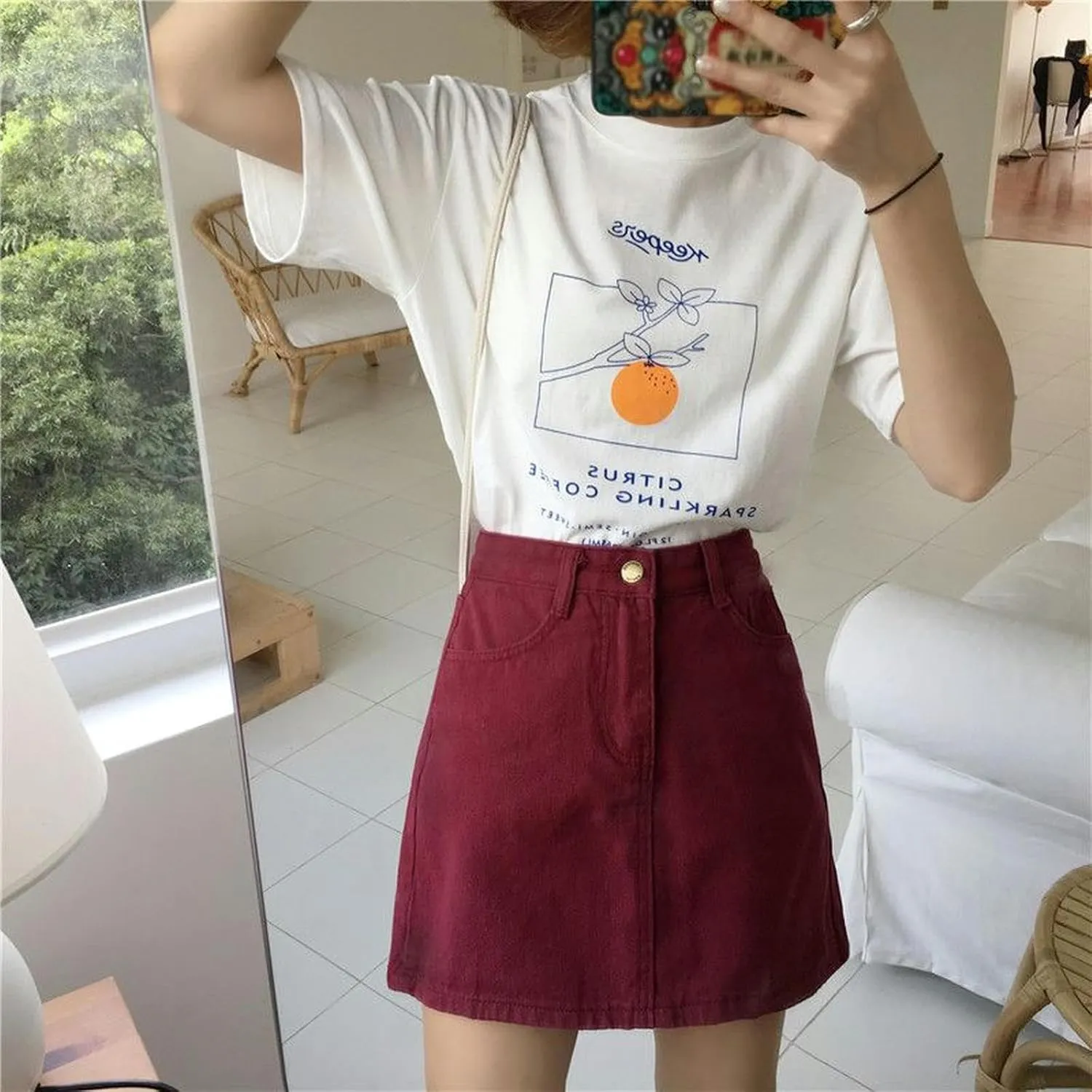 2023 Summer New Women Skirt Denim Skirt Students High-Waisted Skinny Versatile A-line Skirt Female