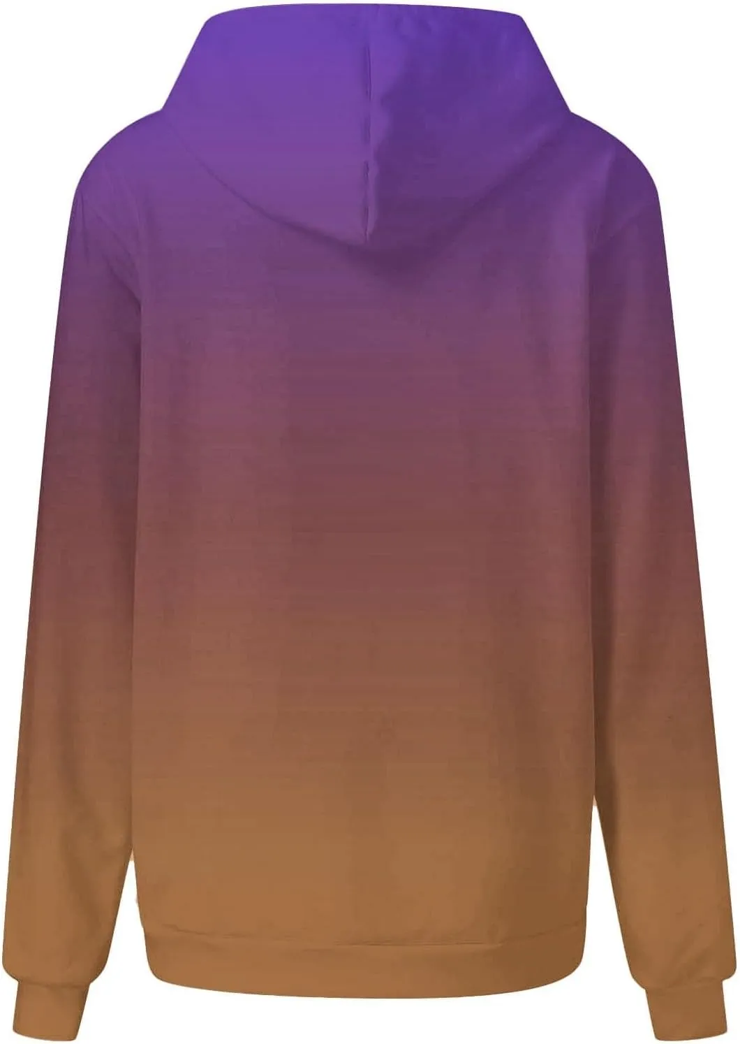 2024 Hoodies for Women Y2K Gradient Print Oversized Sweatshirt Casual Drawstring Hooded Pullover with Pocket