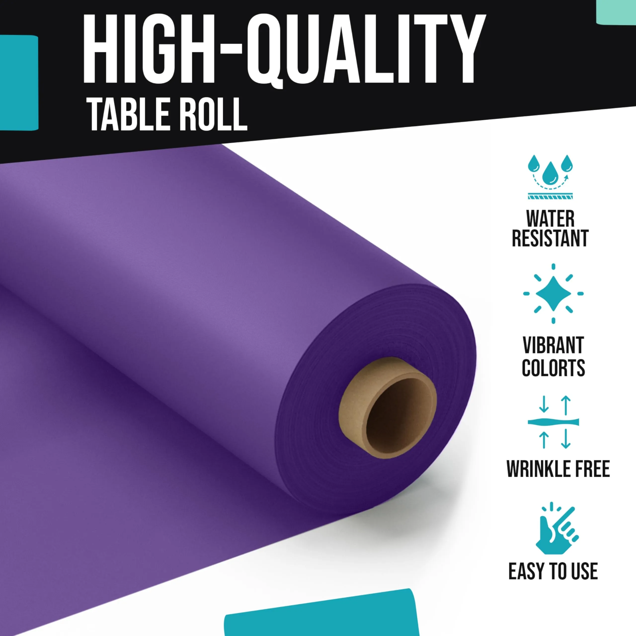 40 In. x 300 Ft. Premium Purple Table Roll