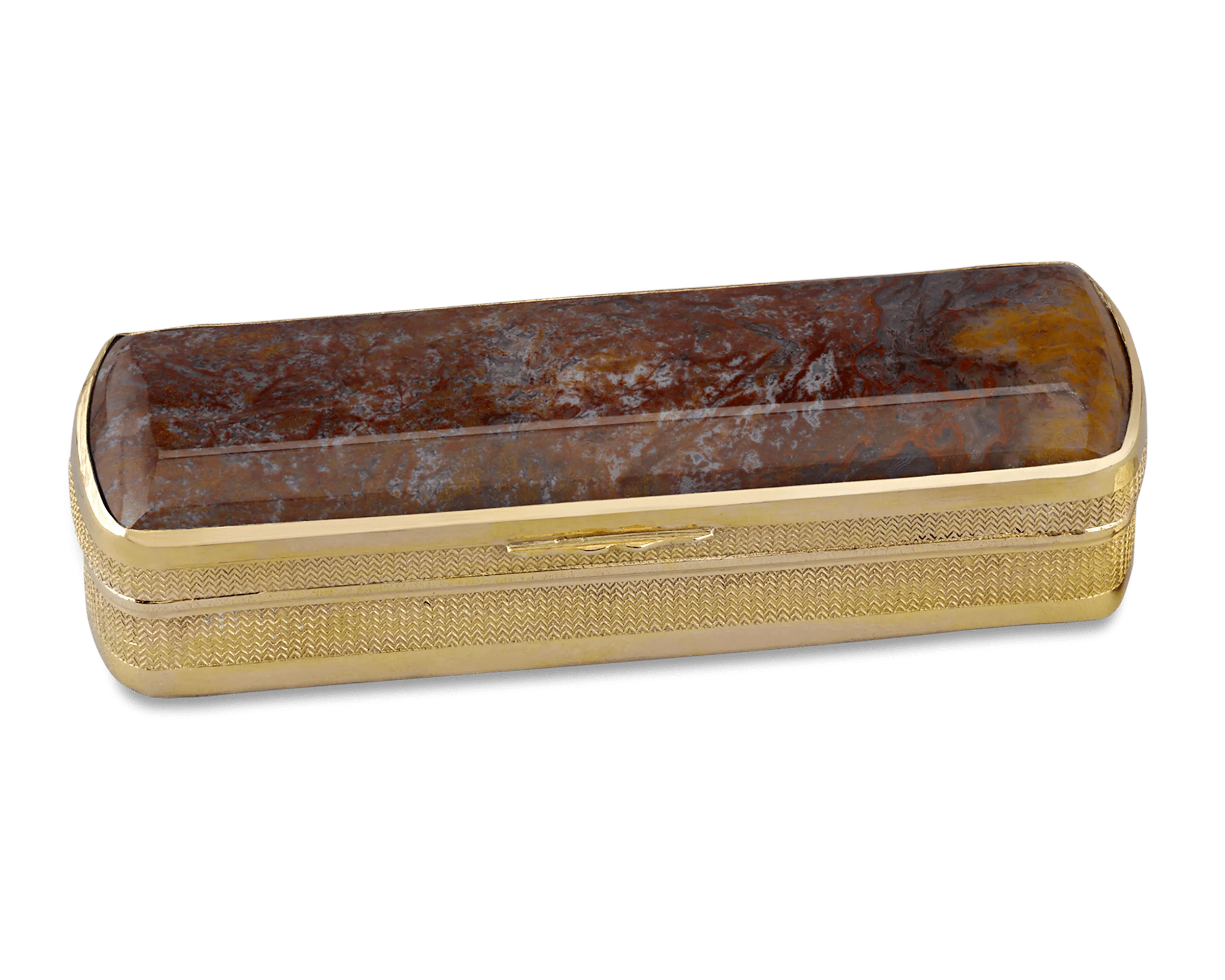 Agate Neoclassical Gold Snuff Box