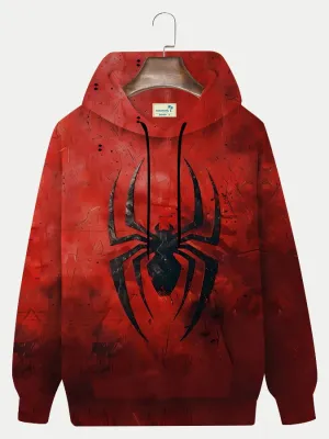 Alohadaddy Halloween Spider Pocket Button Casual Long Sleeve Sweatshirt