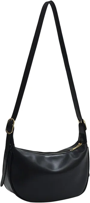 Bags for Women PU dumpling bag for women, shoulder bag, crossbody bag, versatile bag(Black)
