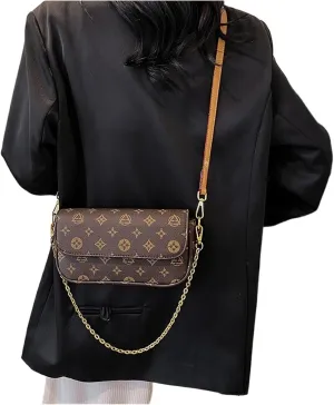 Bags for Women Women's versatile shoulder bag, crossbody bag, portable armpit bag(Curry)