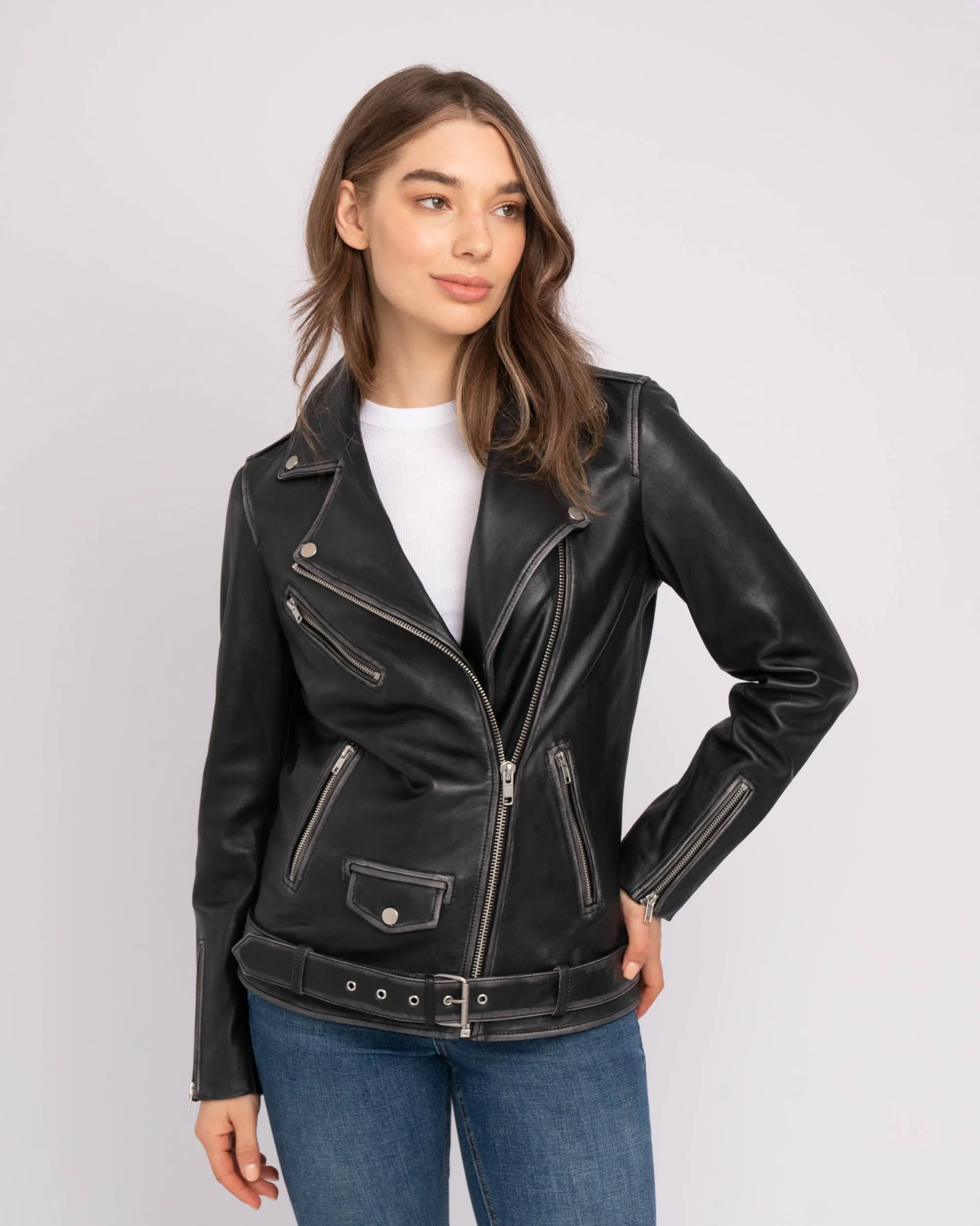 Berlin | Oversized Leather Biker Jacket