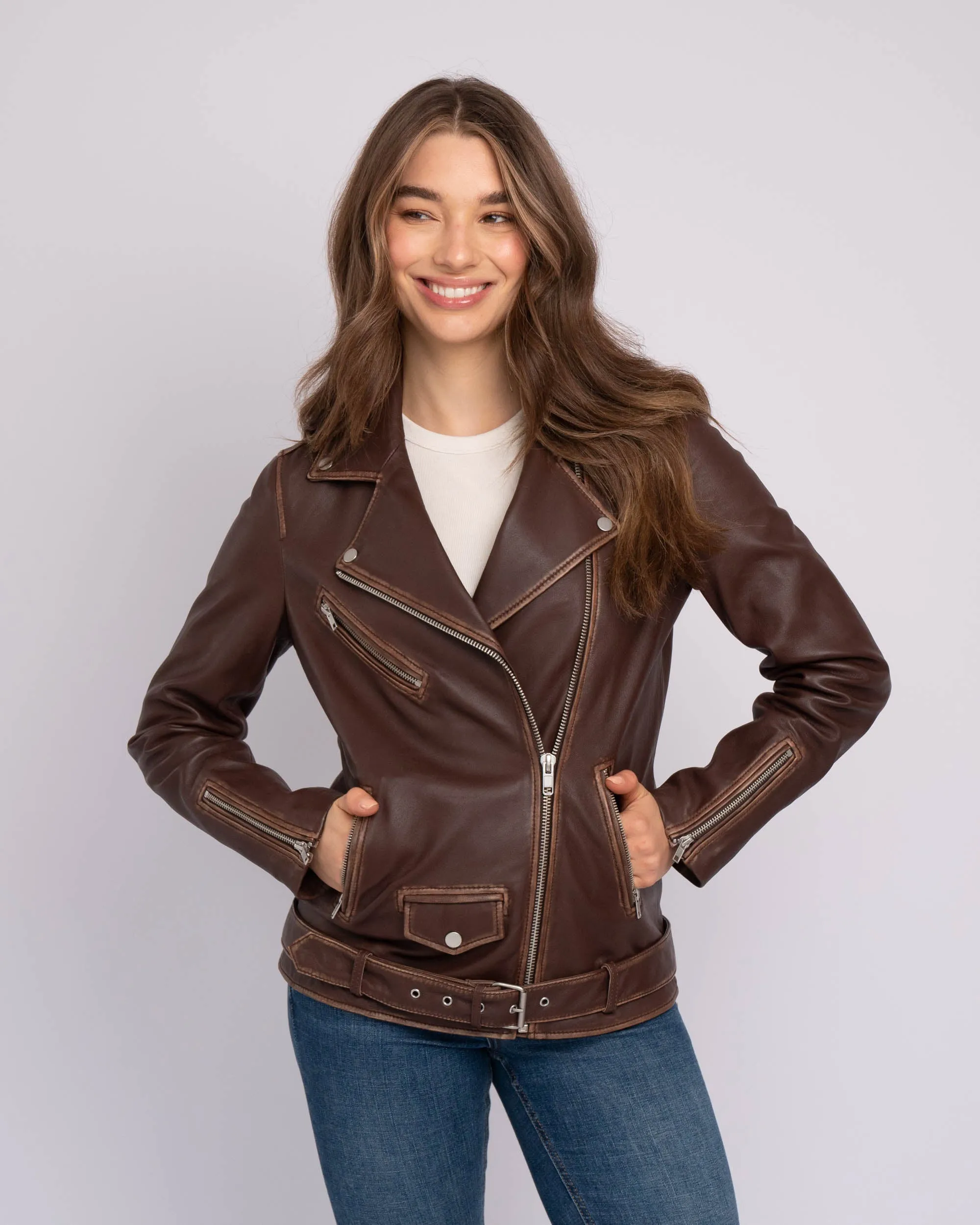 Berlin | Oversized Leather Biker Jacket