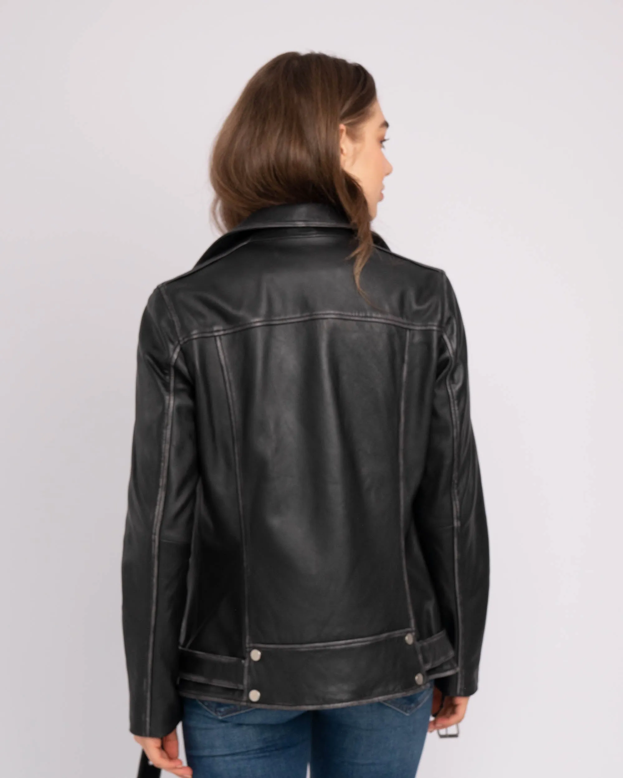 Berlin | Oversized Leather Biker Jacket