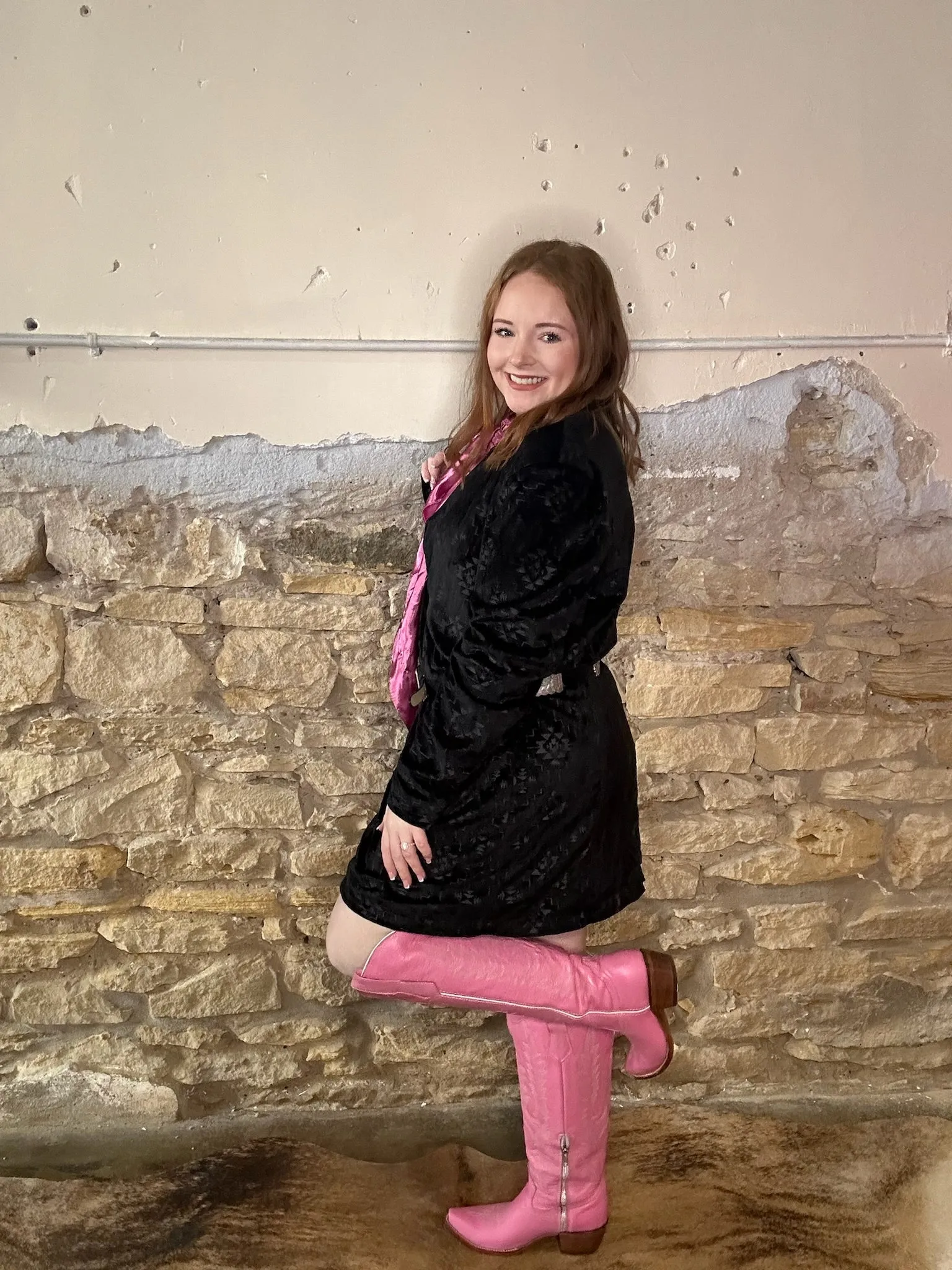 Black Molly Aztec Blazer Dress