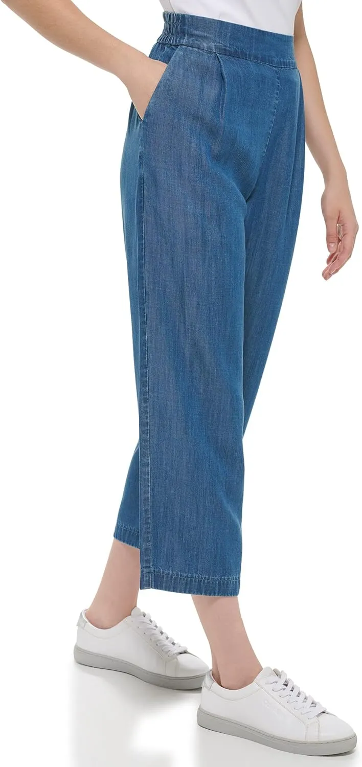 Calvin Klein Women's Comfortable Wide Leg Tencel Pants