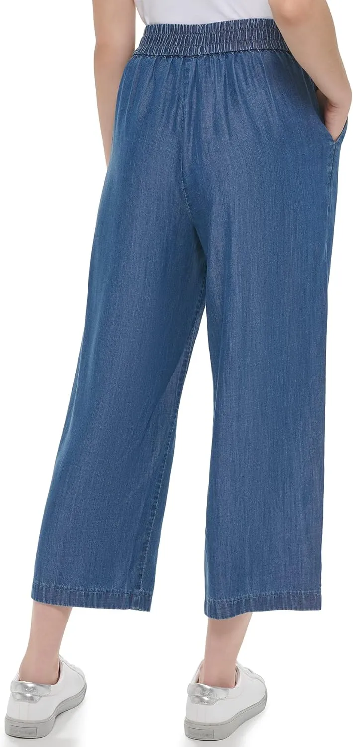 Calvin Klein Women's Comfortable Wide Leg Tencel Pants