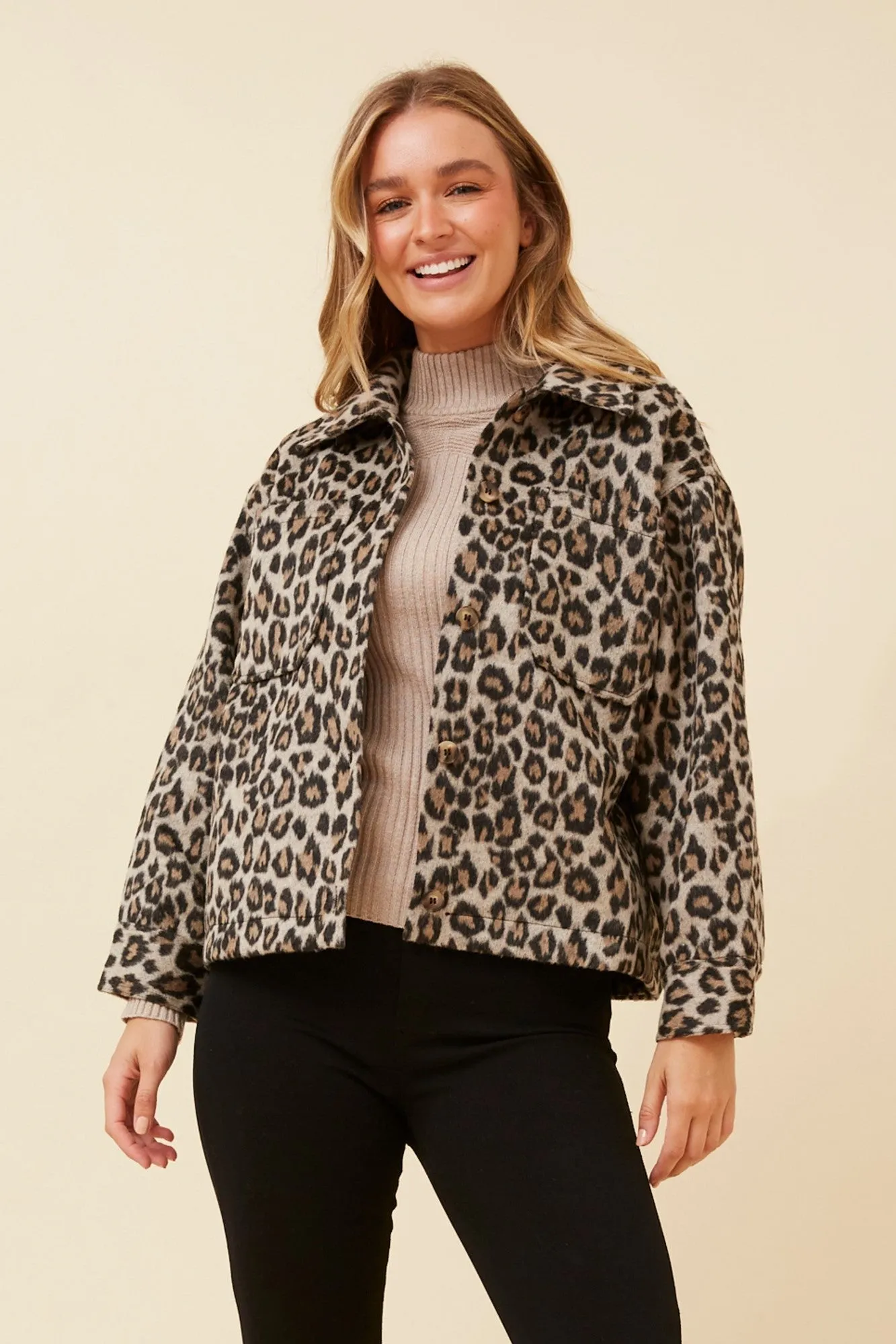CARDELLE ANIMAL PRINT JACKET