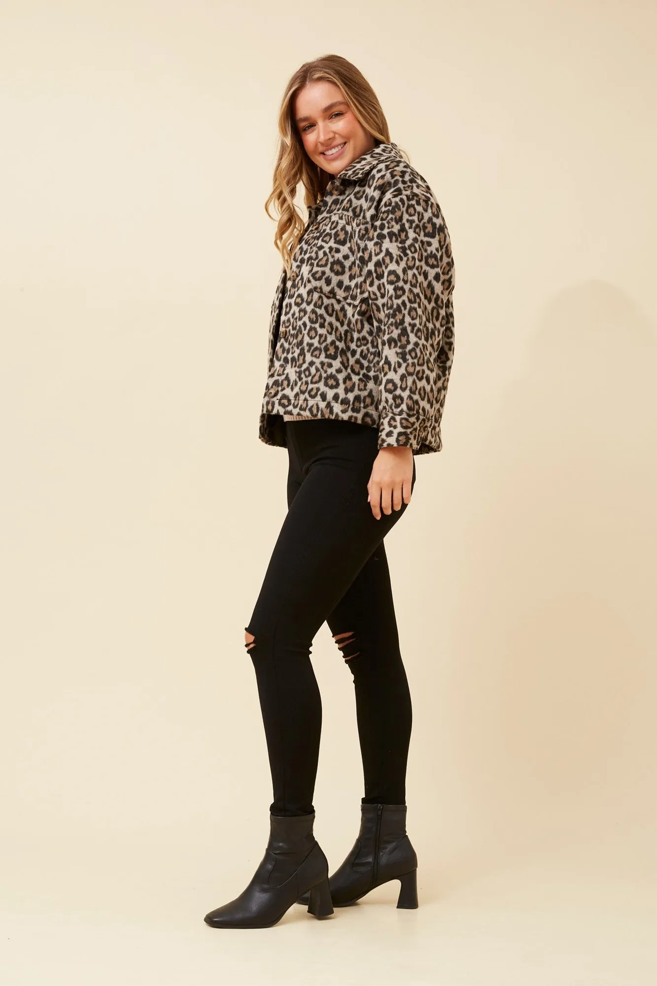 CARDELLE ANIMAL PRINT JACKET