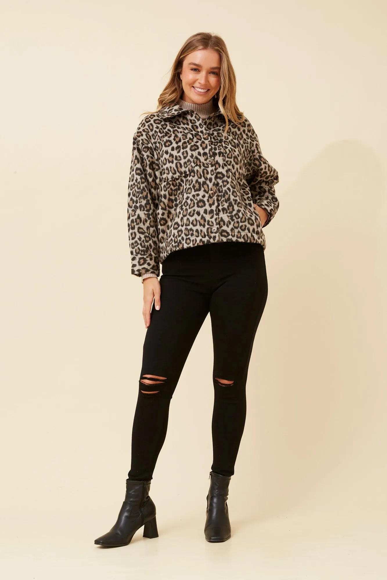 CARDELLE ANIMAL PRINT JACKET