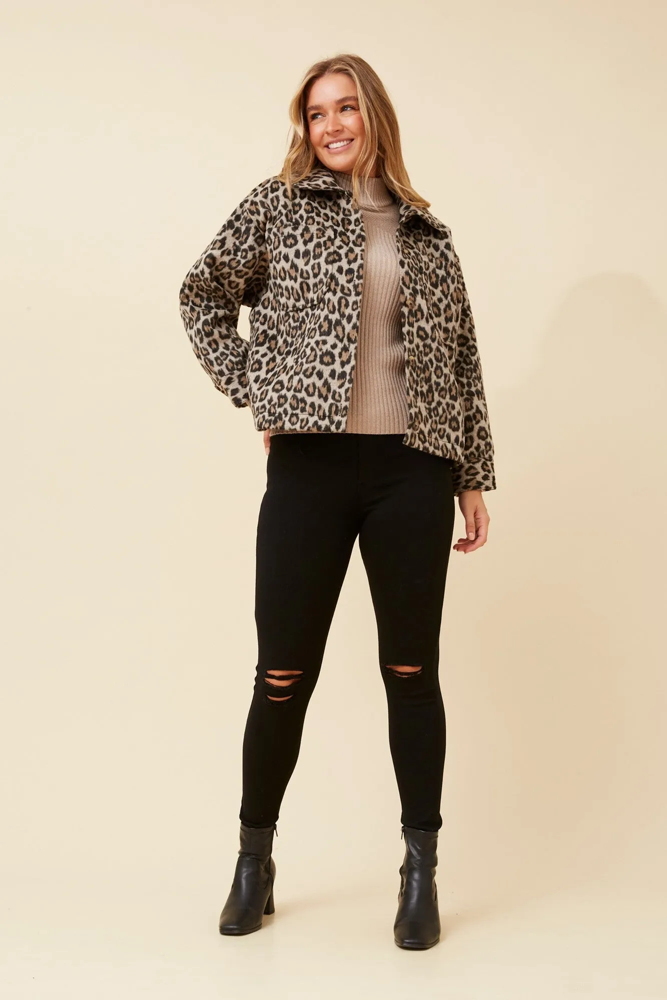 CARDELLE ANIMAL PRINT JACKET