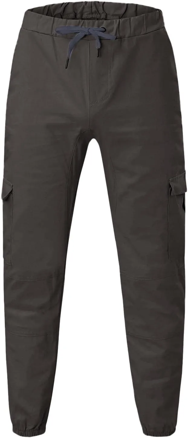 Cargo Pants for Men Relaxed Fit Multi-Pocket Cargo Pants Drawstring Sports Trousers Stretch Elastic Waist Gym Running