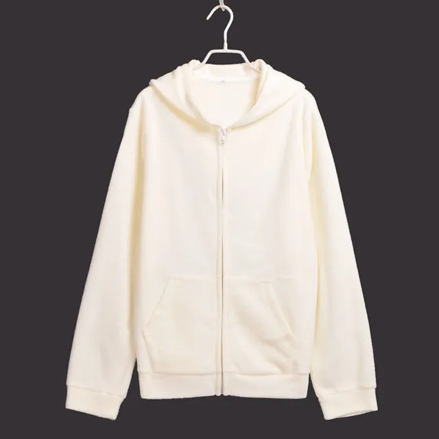 Casual Fleece Women Cartoon Anime Hoodies
