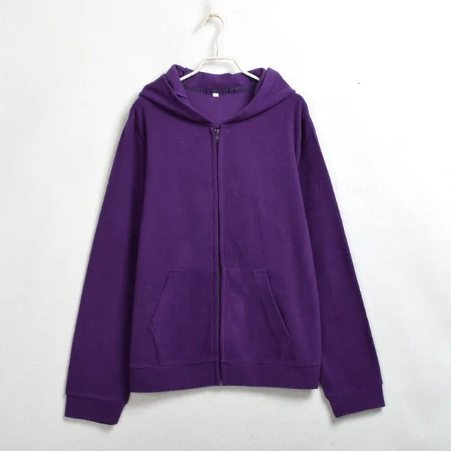 Casual Fleece Women Cartoon Anime Hoodies