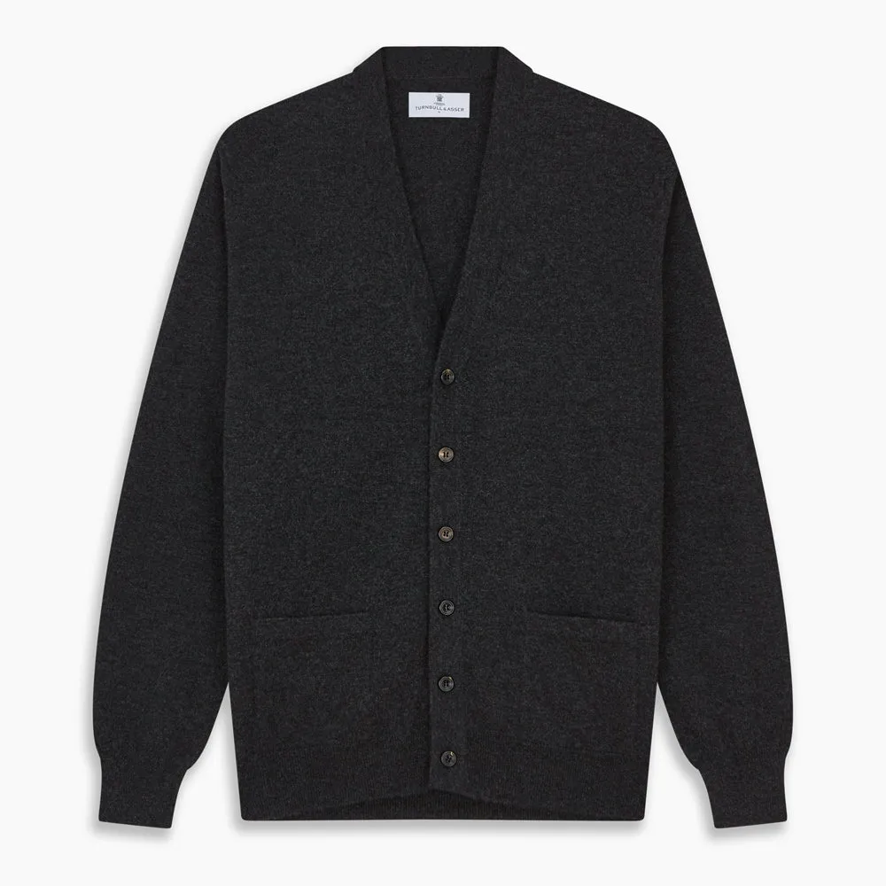 Charcoal Lachlan Cashmere Cardigan