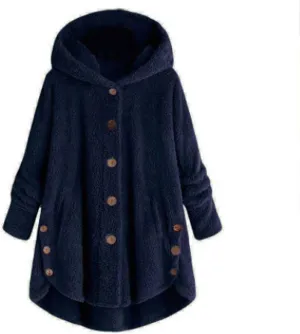 ChicCrate Womens Fleece Jackets Winter Coats 2025 Sherpa Lined Hoodies Oversized Button Down Hooded Cardigans Warm Clothes