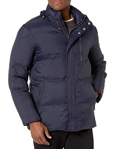 Cole Haan Men's Packable Down Jacket, Navy, Large