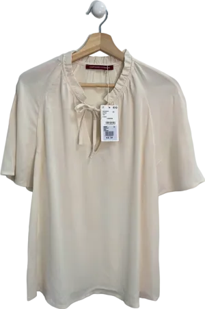 Comptoir des Cotonniers Gardenia Nalella Short Sleeve Blouse EU 42 UK 14