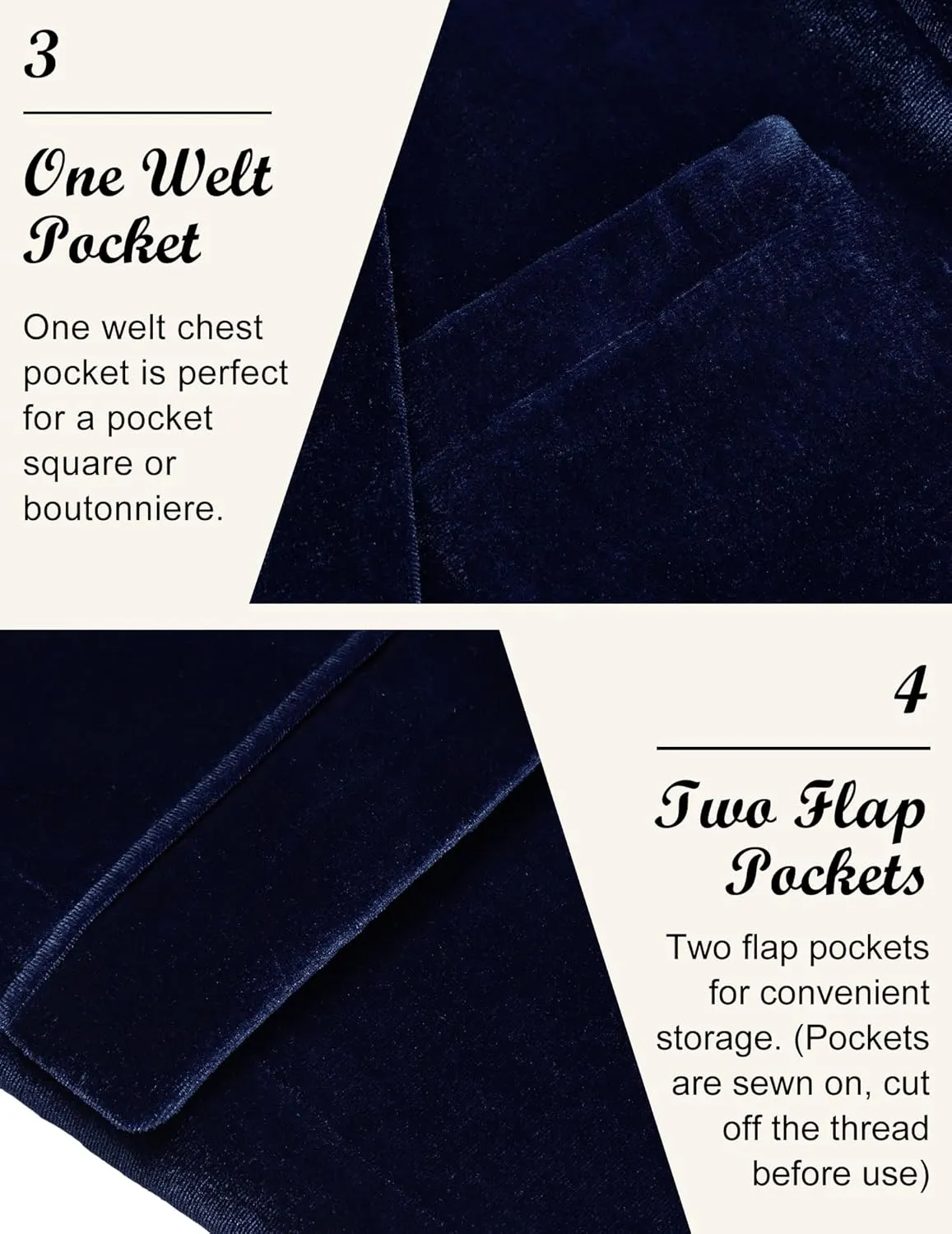 COOFANDY Men's Velvet Blazer Notched Lapel Velour Suit Jacket One Button Tuxedo Jackets for Wedding Prom Party Dinner