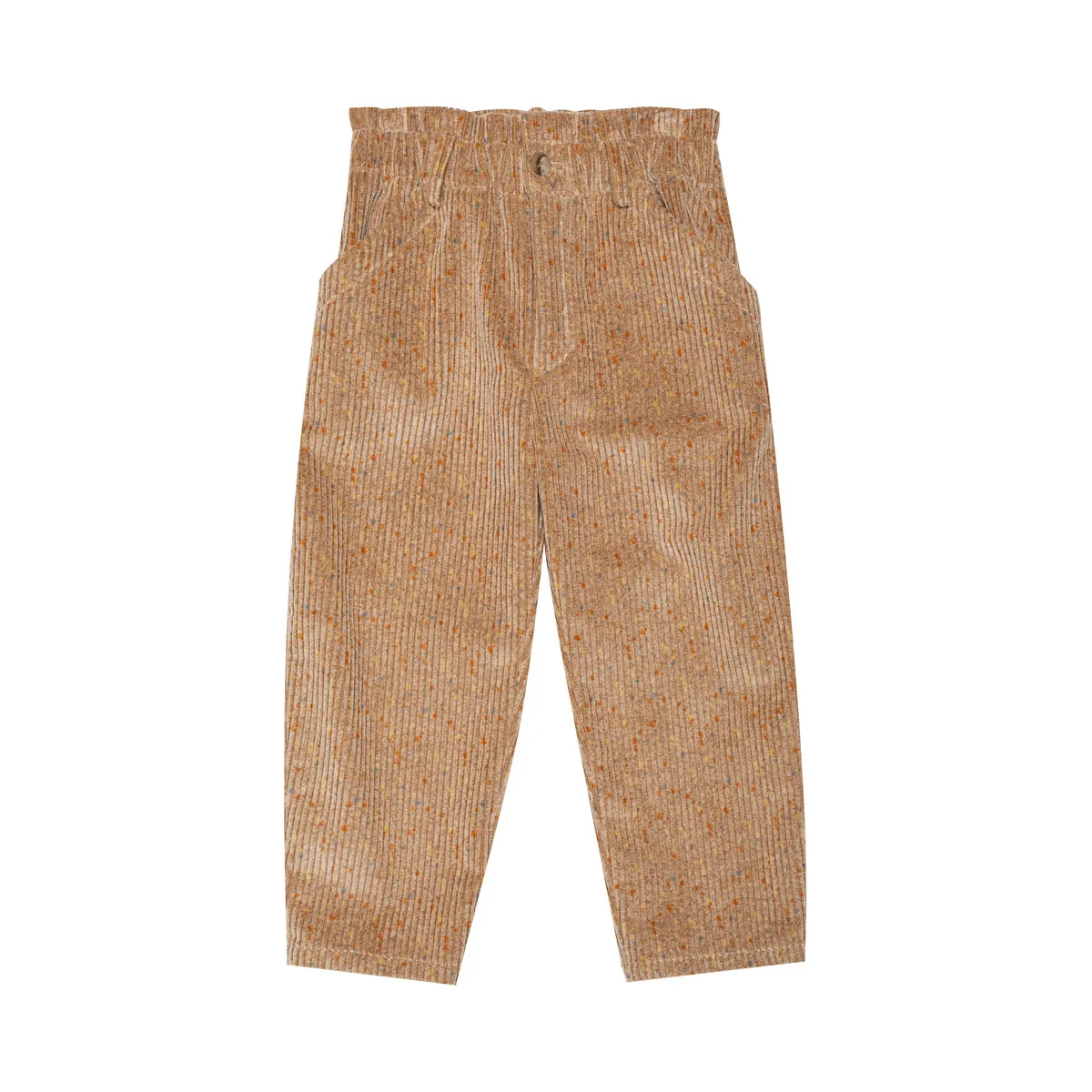 Corduroy Paperbag Trousers Melange, Camel