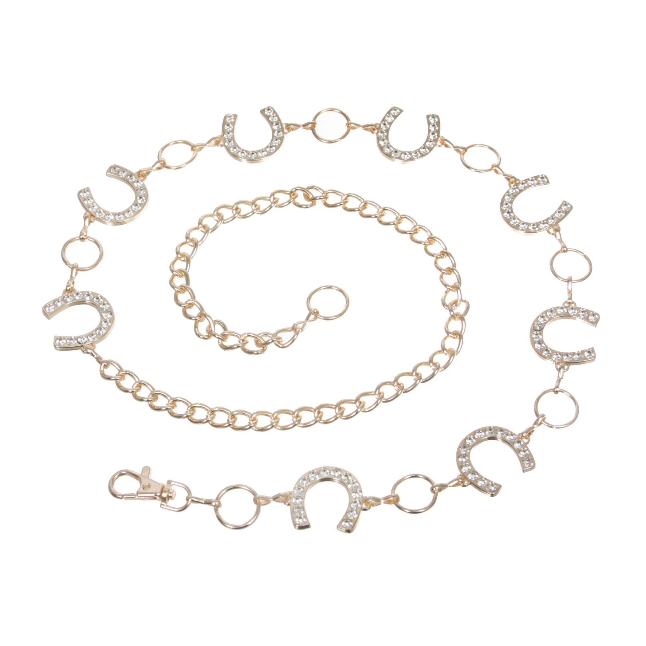 Crystal Horseshoe Chain Belt or Women - Adjustable Fashion Waist Chain