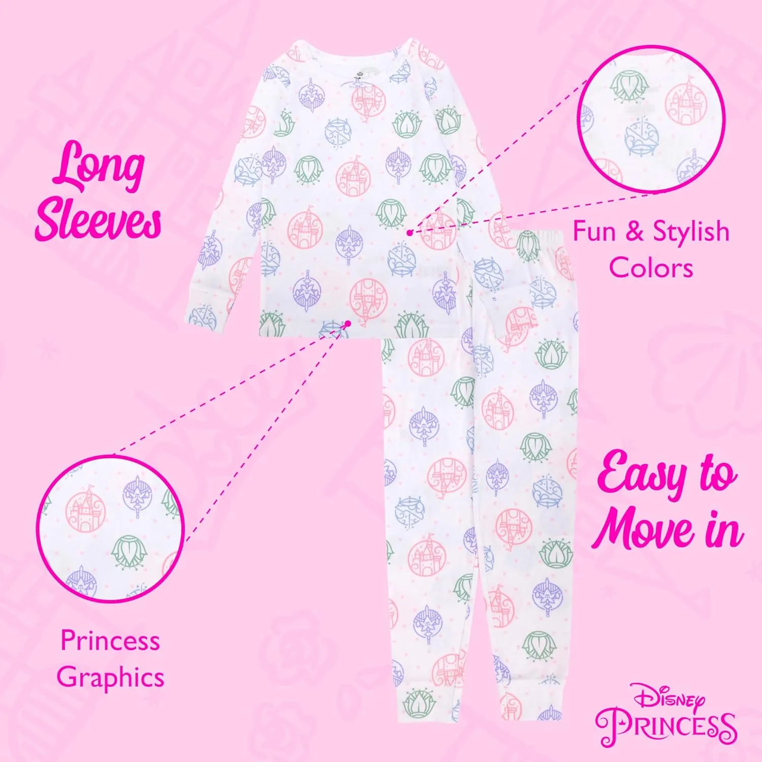 Disney 2-Piece Set Soft & Comfortable Matching Family Holiday Pajamas