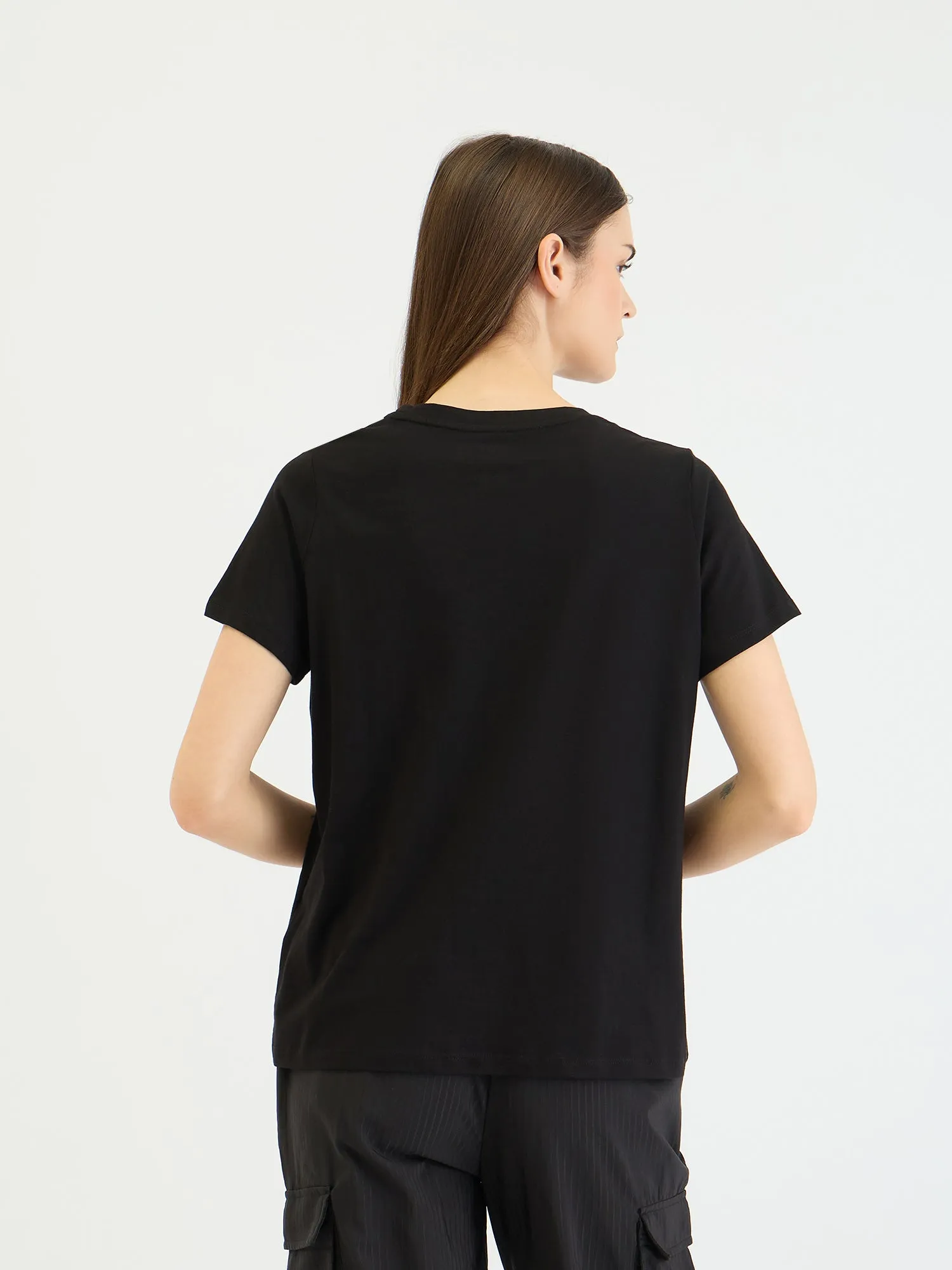 DKNY Women Black Tshirt