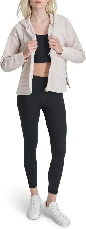 DKNY womens Full Zip Tech Hoodie Jacket