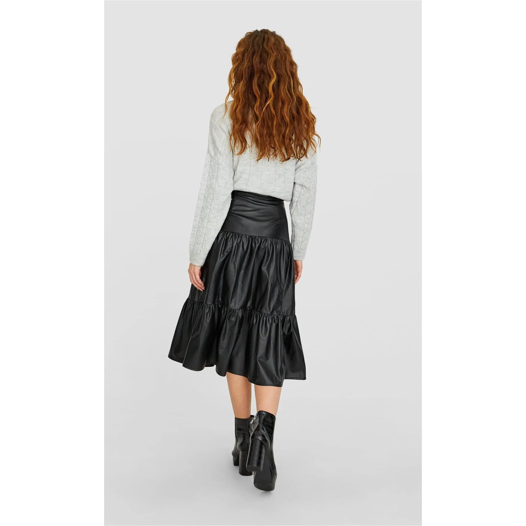 ELEGANT LOOSE LEATHER SKIRT