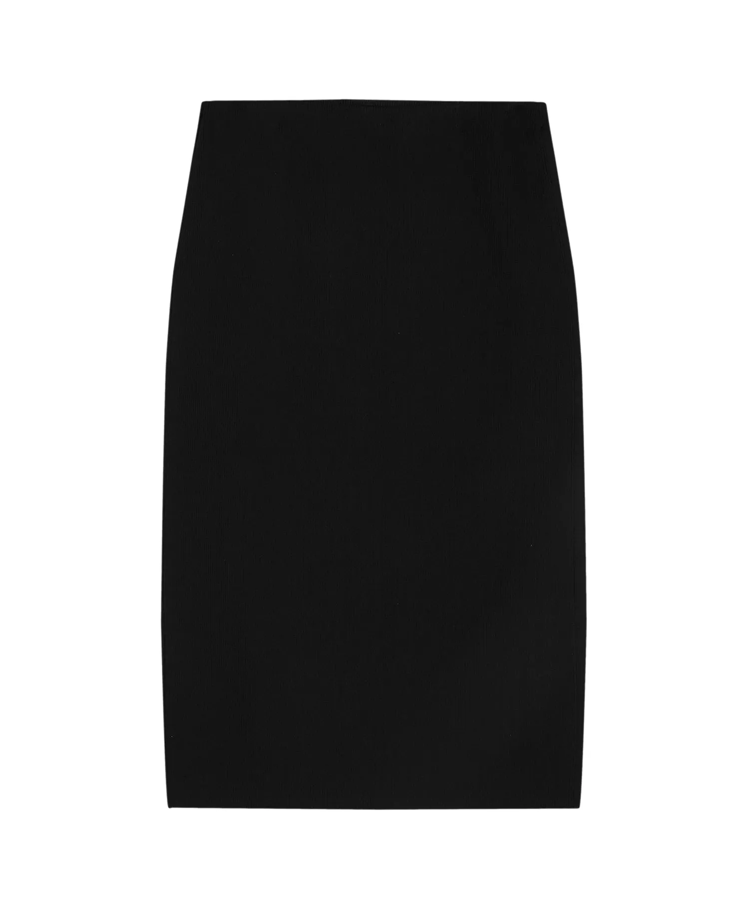 Elegant Ribbed Knit Pencil Skirt