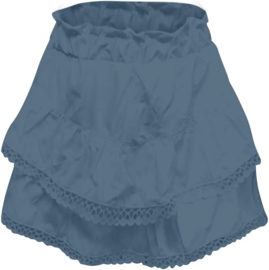 Flowy Asymmetrical Skirt for Women Trendy Casual Ruffle Tiered High Waisted Mini Skirts Summer Golf Tennis Shorts
