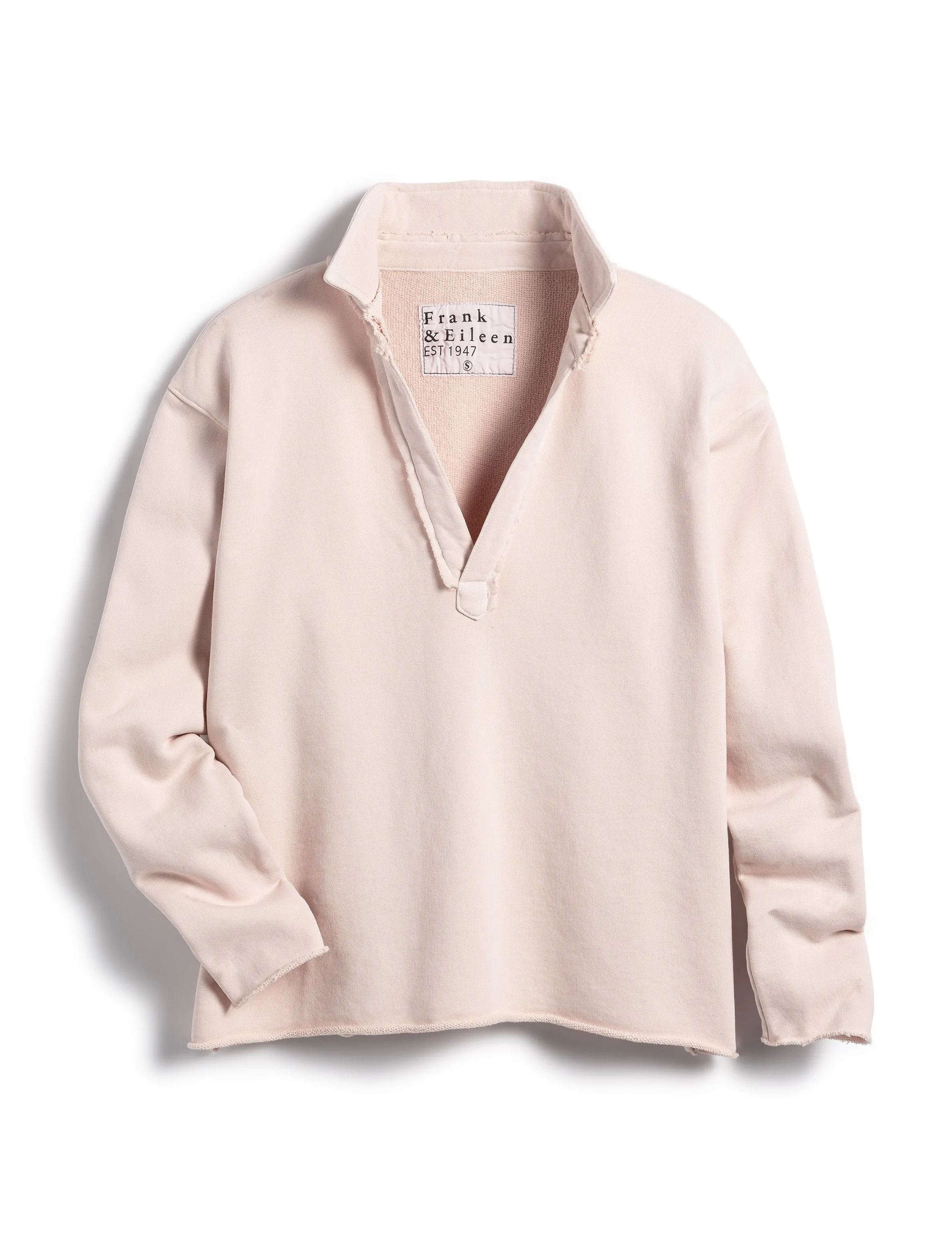 Frank & Eileen - Popover Henley Sweatshirt in Vintage Rose
