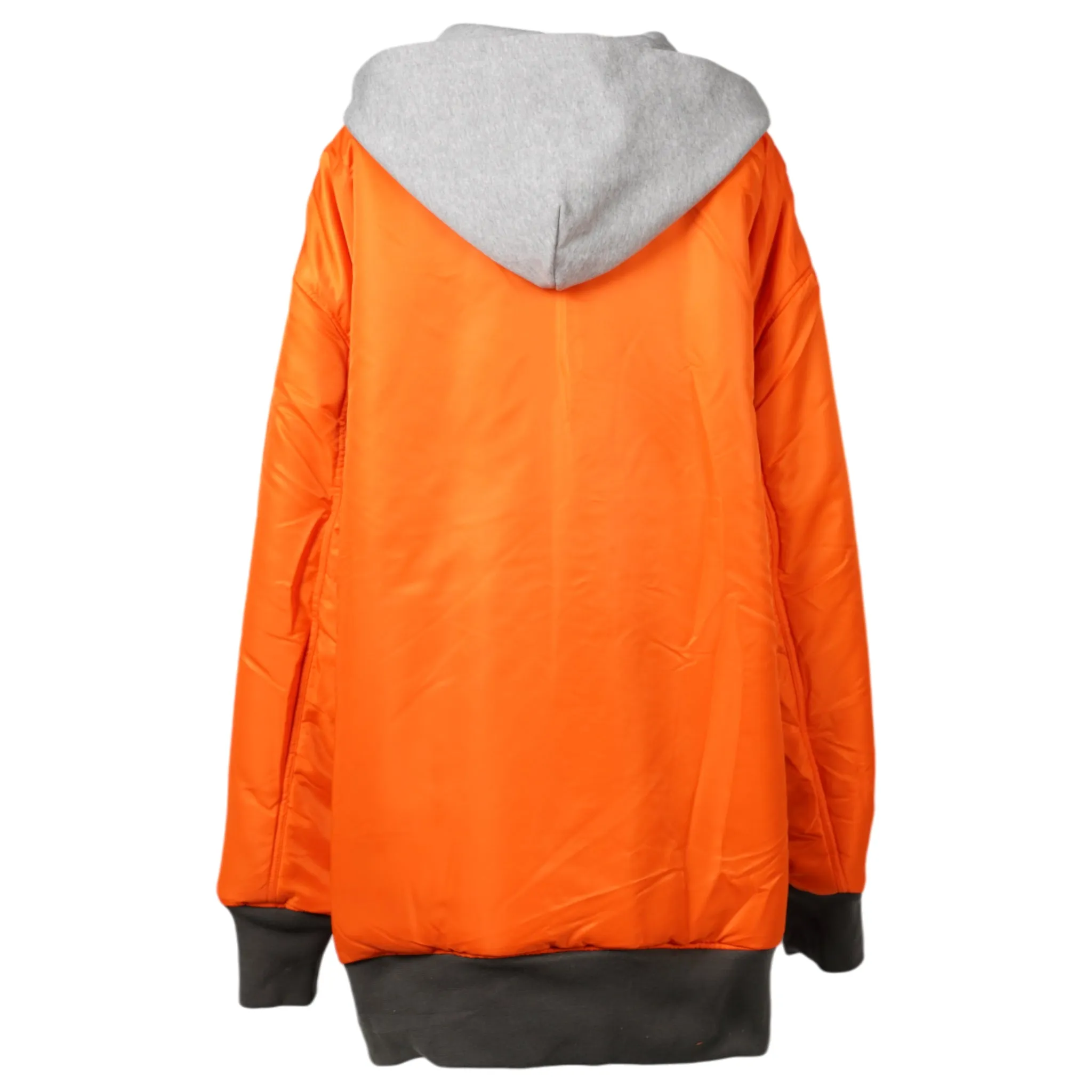 GIANT DETACHABLE HOODED NYLON PADDE BOMBER JACKET / OLIVE DRAD