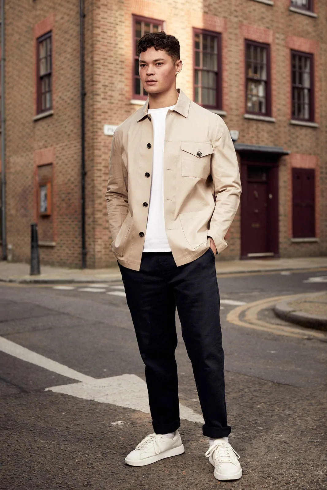 Hagi Cotton Shacket - Stone