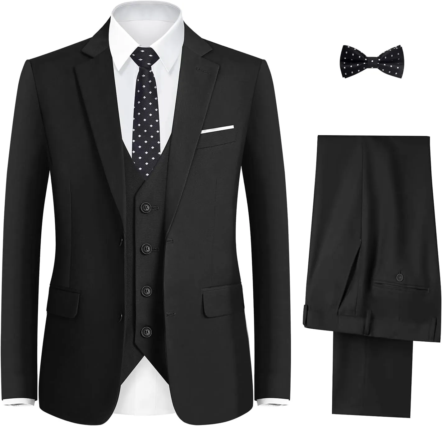 Happy Dolphin Boys Suit Set Modern Fit Kids Suits Adjustable Waist Boys Wedding Outfit for Boy Communion Suits for Boys
