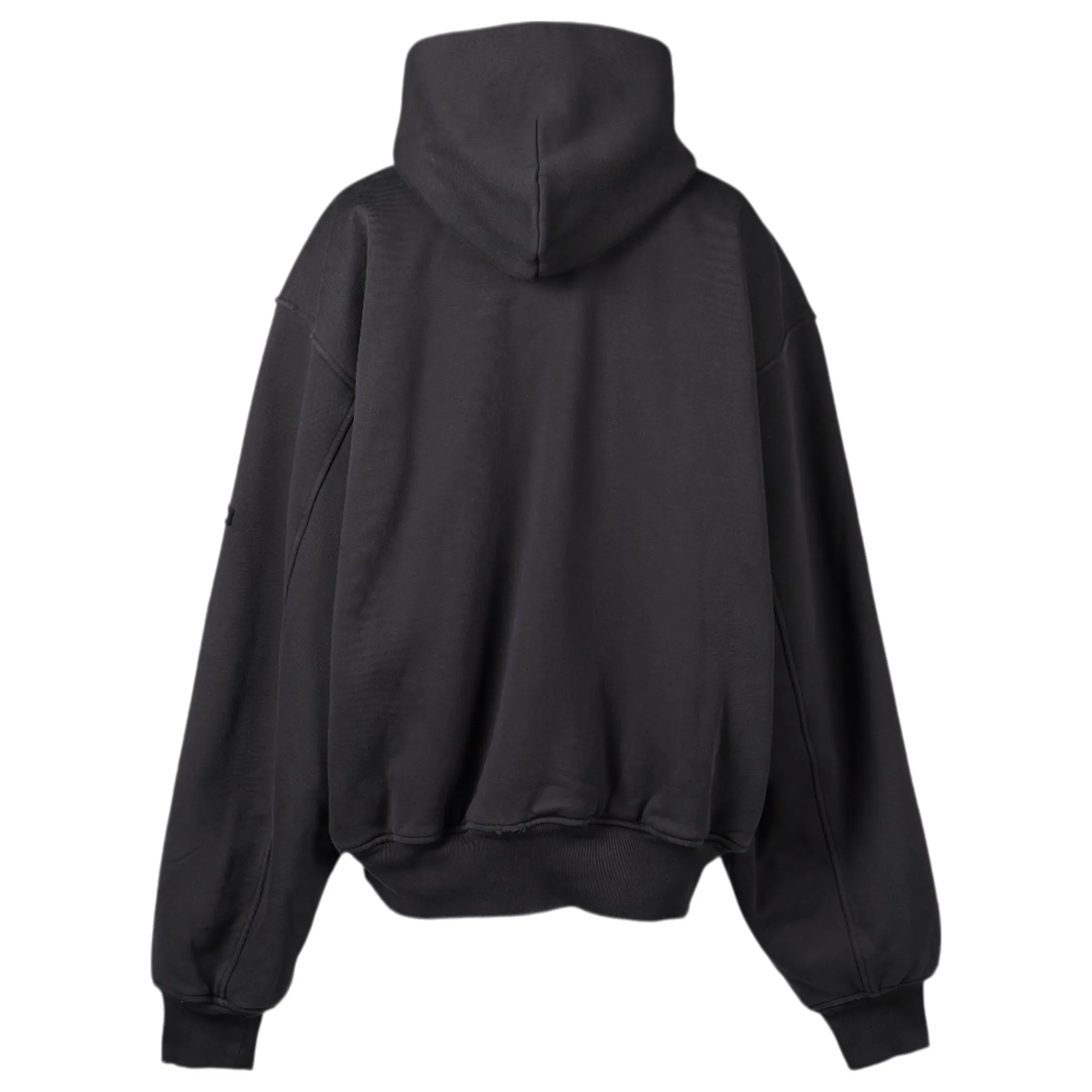 HOODED BOMBER / 8190:WASHED BLACK/BLACK