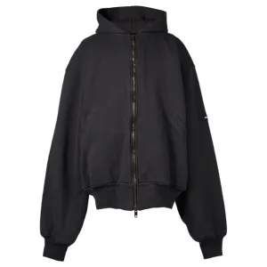 HOODED BOMBER / 8190:WASHED BLACK/BLACK