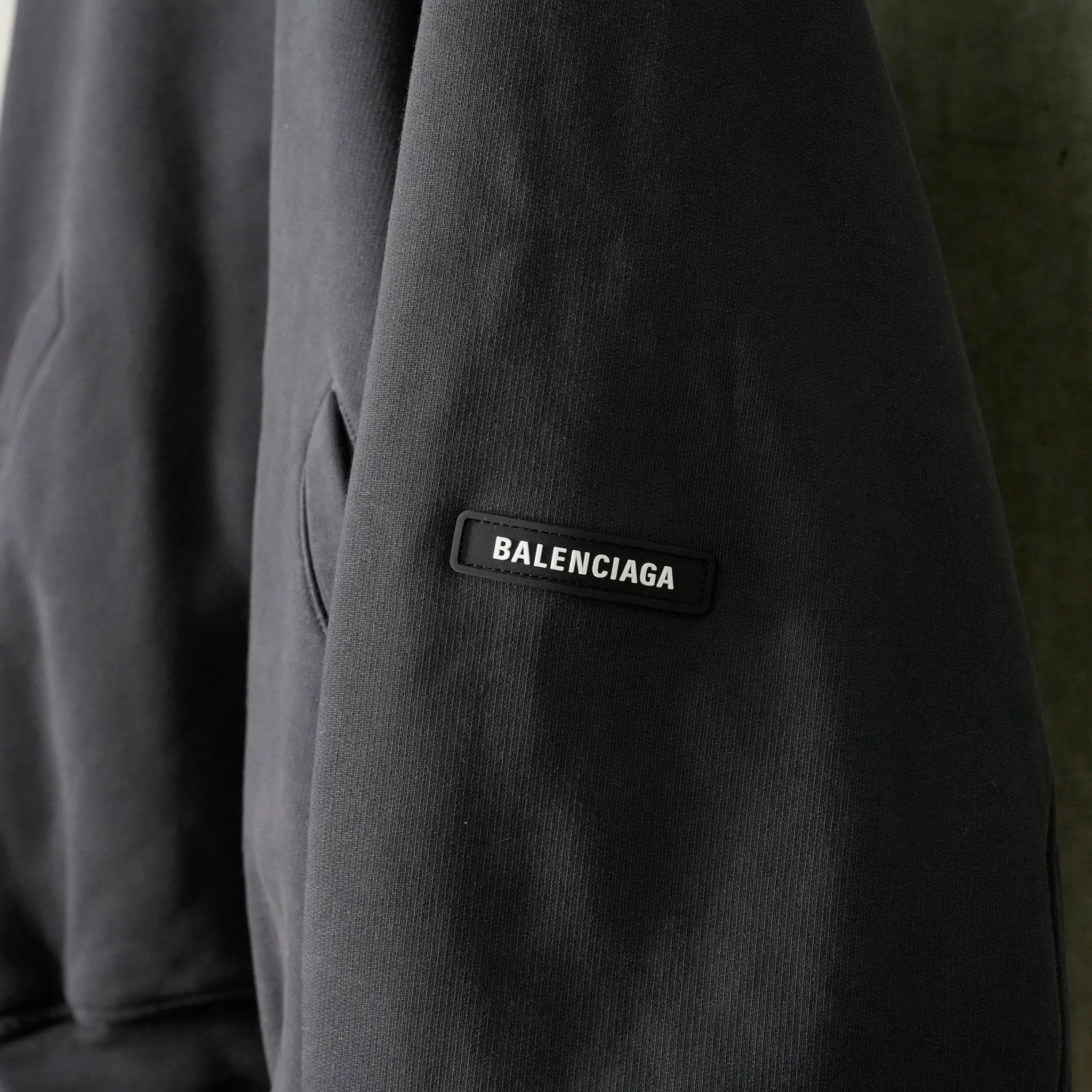 HOODED BOMBER / 8190:WASHED BLACK/BLACK