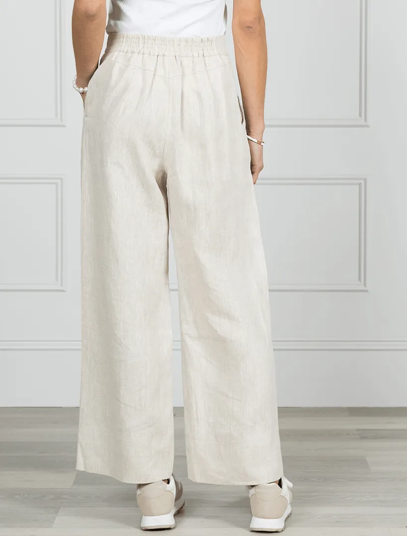 Kirsty Linen Pant Oatmeal - FINAL SALE