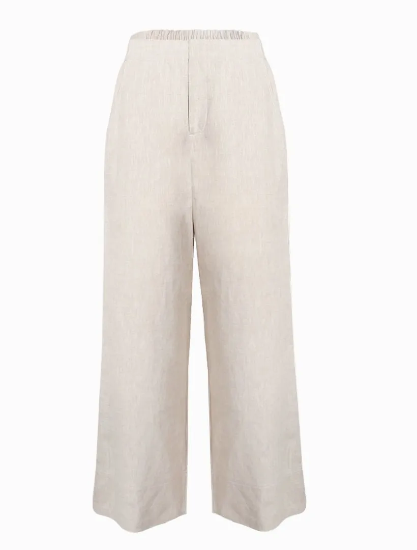 Kirsty Linen Pant Oatmeal - FINAL SALE