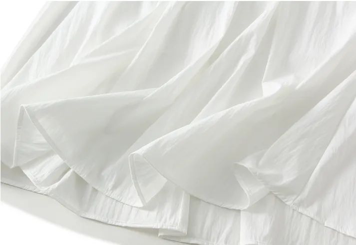 Lace Curtain Ice Silk High Waist Mid Cutout Skirt