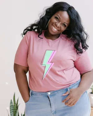 Layered Lightning Bolt | Mauve
