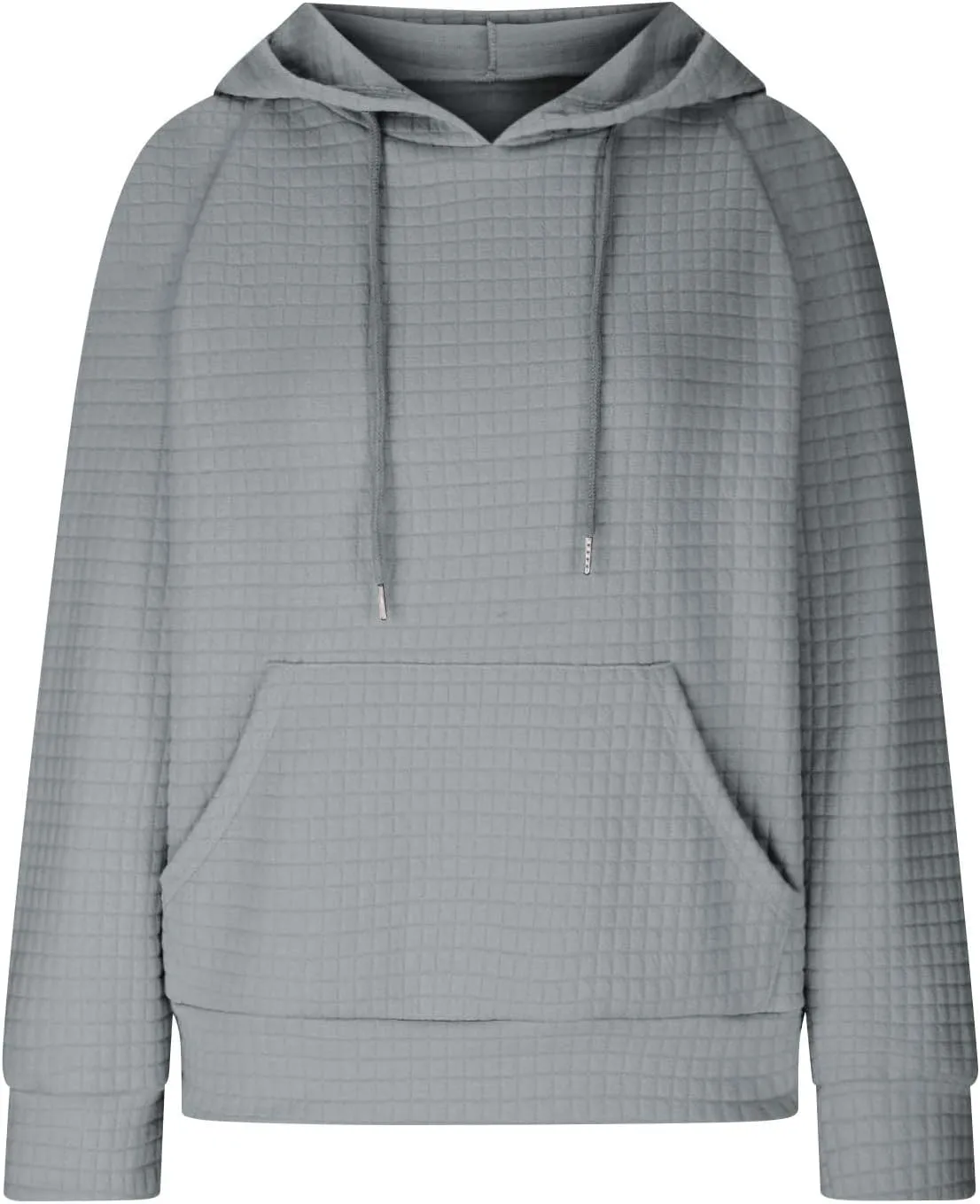 Lenago Womens Hoodies Fall Fashion Waffle Drawstring Hooded Sweatshirt 2024 Casual Loose Fit Pullover Clothes with Pockets