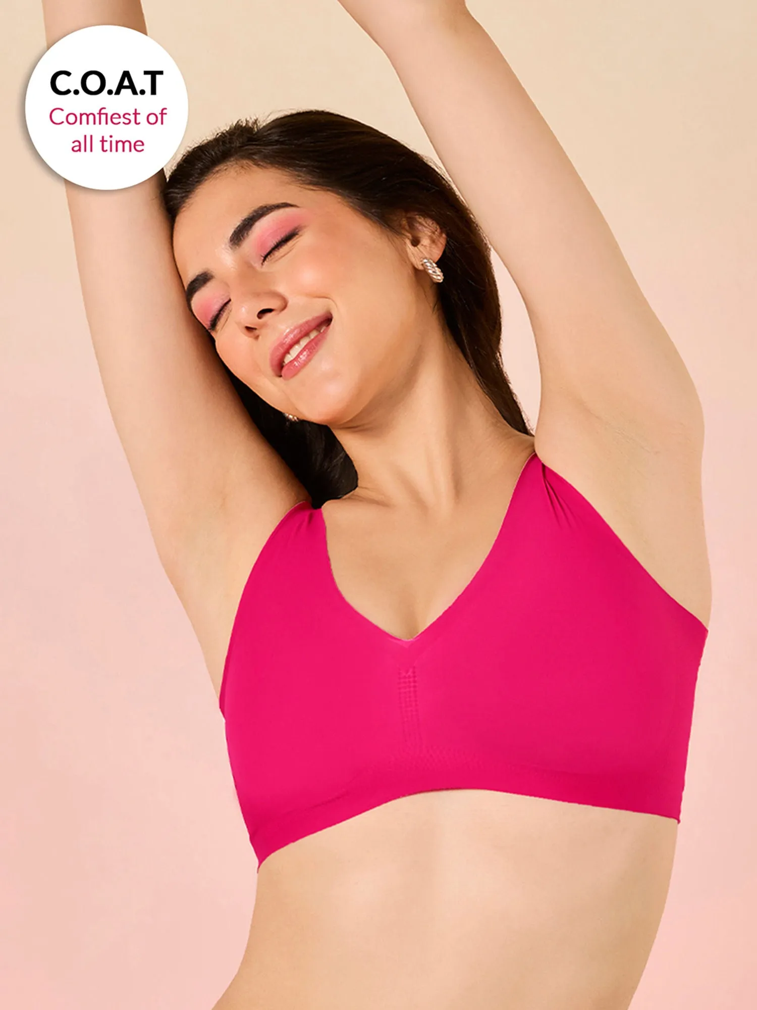 Lola & Mae C.O.A.T No Show Bonded Bra-LMB1040-Red