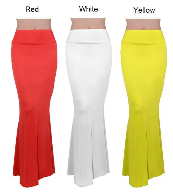 Long Foldover High Waisted Elegant Maxi Skirt