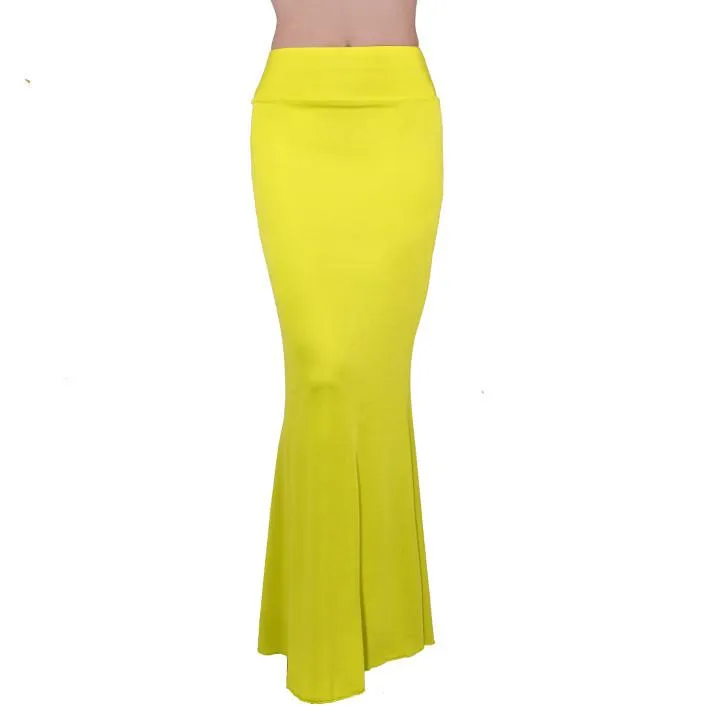 Long Foldover High Waisted Elegant Maxi Skirt