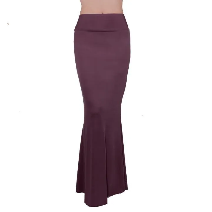 Long Foldover High Waisted Elegant Maxi Skirt