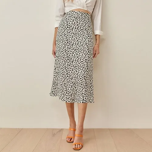 Long Skirts For Women Vintage Floral Print Skirt Elegant Office Lady